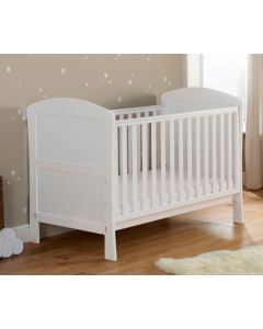 Babymore Aston Dropside Cot Bed - White