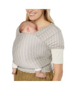 Ergobaby Aura Baby Wrap Sustainable Knit - Grey Stripes