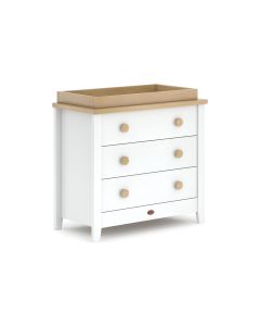 Boori 3 Drawer Chest with Changing Tray - White & Almond