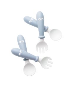 BabyBjorn Baby Spoon & Fork (4-pcs) Powder Blue