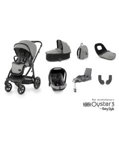Babystyle Oyster 3 Pushchair Luxury 7 Piece Bundle - Gun Metal Chassis/Orion
