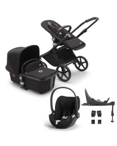 Bugaboo Fox Cub Complete Stroller + Cloud T i-Size Car Seat & Base - Black/Midnight Black