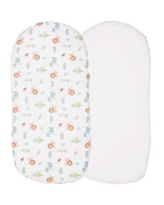 Chicco Baby Hug 2PK Fitted Sheets - Little Animals