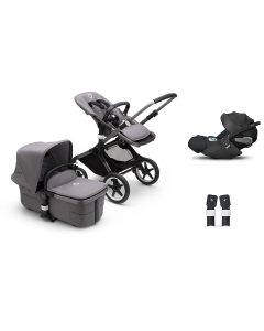 Bugaboo Fox 3 Complete Pushchair Graphite/Grey Melange and Cybex Cloud Z2 Car Seat