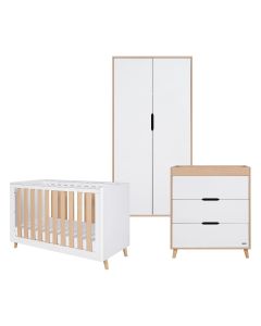 Tutti Bambini Fika Mini 3 Piece Furniture Set - White & Light Oak