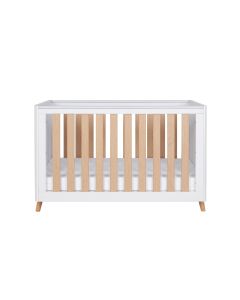 Tutti Bambini Fika Mini Cot Bed - White & Light Oak