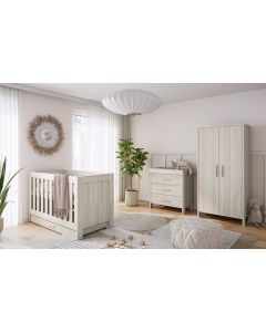 Venicci Forenzo 3 Piece Cot Bed Range - Nordic White