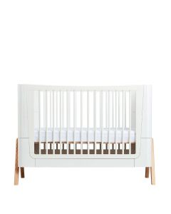 Gaia Baby Hera Cot Bed - Scandi White / Natural