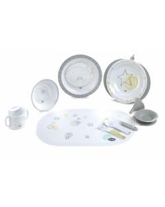 Jane Baby Crockery Set (10 Piece) With Thermal Dish - Busy Bear