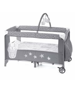 Jane Duo Level Travel Cot & Toys, Stars