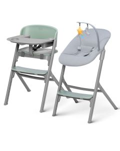 Kinderkraft Livy High Chair With Calmee Bouncer - Olive Green