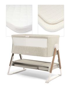Mamas & Papas Lua Bedside Crib Fawn Sheet Bundle - Spot/Oat