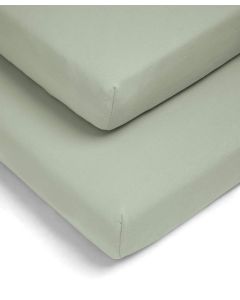 Mamas & Papas Cotbed Fitted Sheets (2 Pack) - Sage