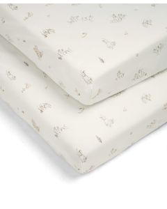 Mamas & Papas Cotbed Fitted Sheets (2 Pack) - Bunny/Fox