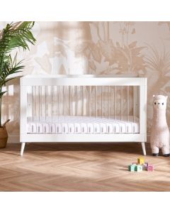 Obaby Maya Cot Bed - White with Acrylic