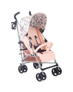 My Babiie MB02 Stroller - Pink and Grey Chevron