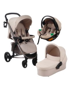 My Babiie MB200i iSize Travel System - Billie Faiers Beige Boucle