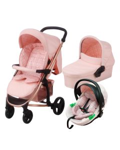 My Babiie MB200i iSize Travel System - Dani Dyer Pink Plaid