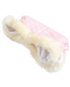 My Babiie Fur Trimmed Pushchair Handmuff - Baby Pink