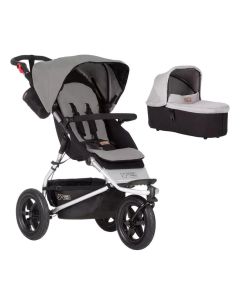 Mountain Buggy Urban Jungle Pushchair and Carrycot Plus - Silver