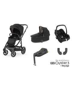 BabyStyle Oyster 3 Essential 5 Piece Cabriofix i-Size Travel System Bundle - Pixel