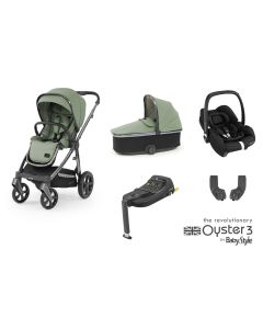 BabyStyle Oyster 3 Essential 5 Piece Cabriofix i-Size Travel System Bundle - Spearmint