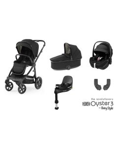 BabyStyle Oyster 3 Essential 5 Piece Maxi Cosi Pebble 360 Pro Travel System Bundle - Pixel