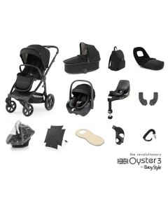 BabyStyle Oyster 3 Ultimate 12 Piece Maxi Cosi Pebble 360 Travel System Bundle - Pixel