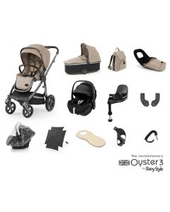 BabyStyle Oyster 3 Ultimate 12 Piece Maxi Cosi Pebble 360 Pro Travel System Bundle - Butterscotch