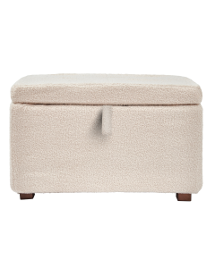 Gaia Baby Footstool - Biscuit Boucle/Walnut