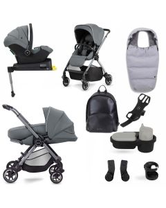 Silver Cross Dune Pushchair with Newborn Pod + Ultimate Pack - Glacier