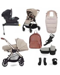 Silver Cross Dune Pushchair with Newborn Pod + Ultimate Pack - Stone