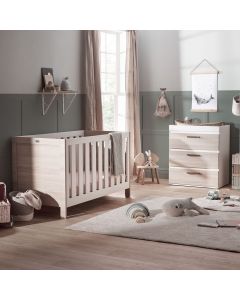 Silver Cross Finchley Cot Bed & Dresser Set - Oak