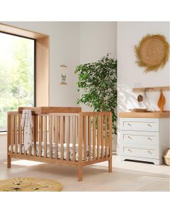 Tutti Bambini Malmo Cot Bed & Rio Furniture 2pc Set - Oak/Dove Grey