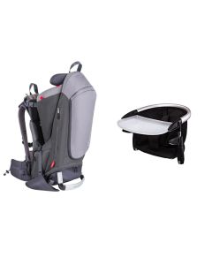 Phil & Teds Escape Carrier - Charcoal + Lobster Highchair (Black)