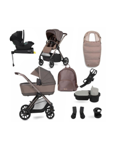 Silver Cross Reef Pushchair with First Bed Carrycot + Ultimate Pack - Earth